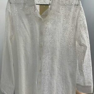 chemise en coton brodé