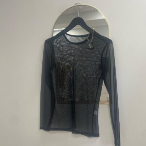 Haut en mousseline semi transparente