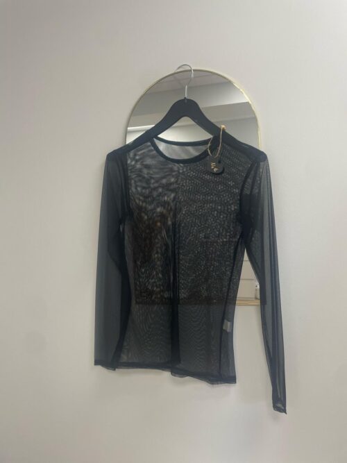 Haut en mousseline semi transparente